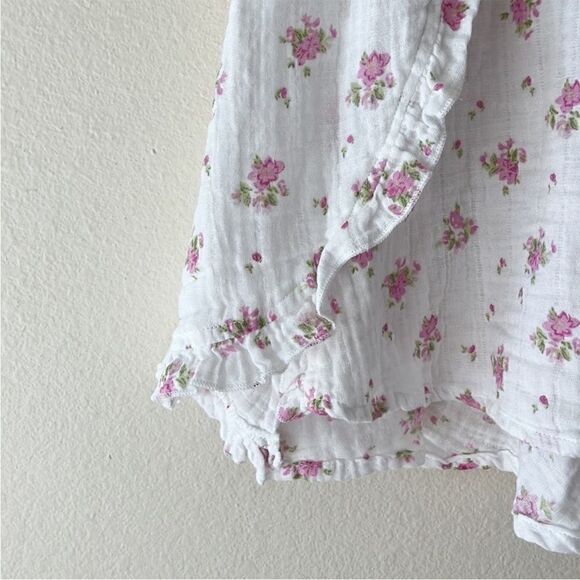 ASOS Design White Cotton Floral Ruffle Mini Skirt - Picture 3 of 8